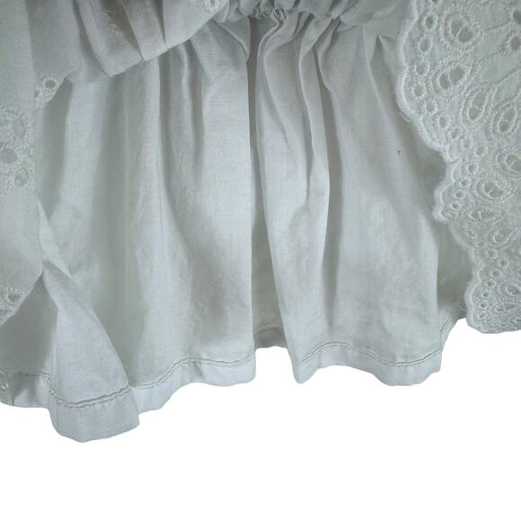 Oshkosh B'gosh 100% Cotton Denim White Eyelet Adjustable Strap Dress Size 9M - Picture 5 of 8